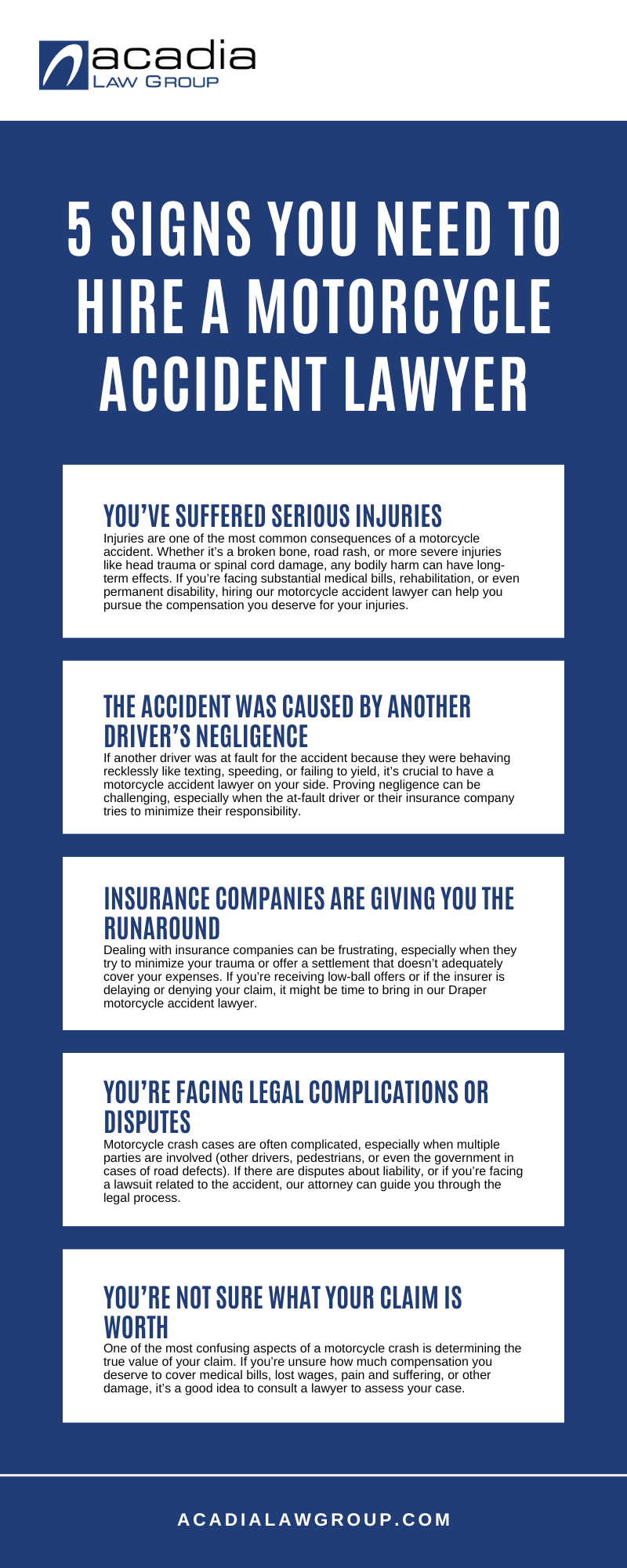 5 Signs You Need To Hire A Motorcycle Accident Lawyer Infographic